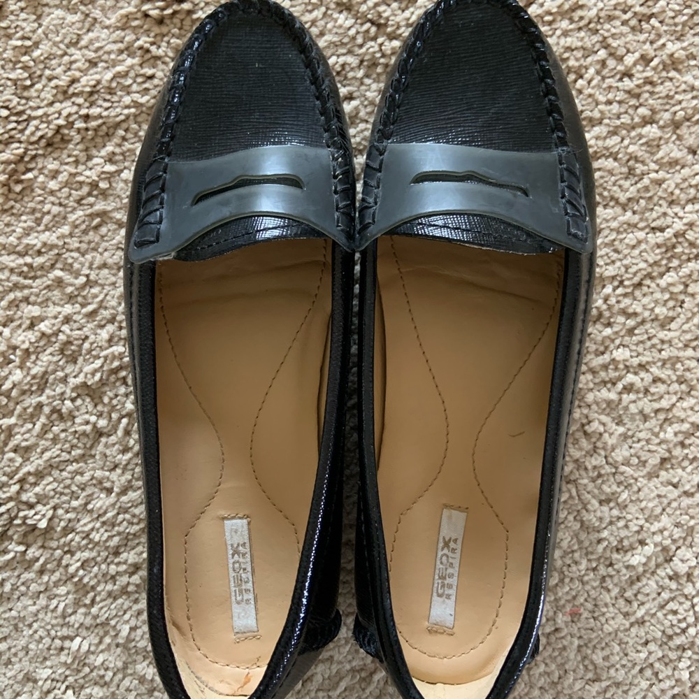 Geox Black leather Loafers